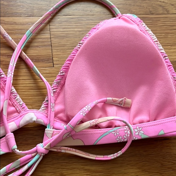 Pink Ruched Triangle Bikini - Picture 6 of 6